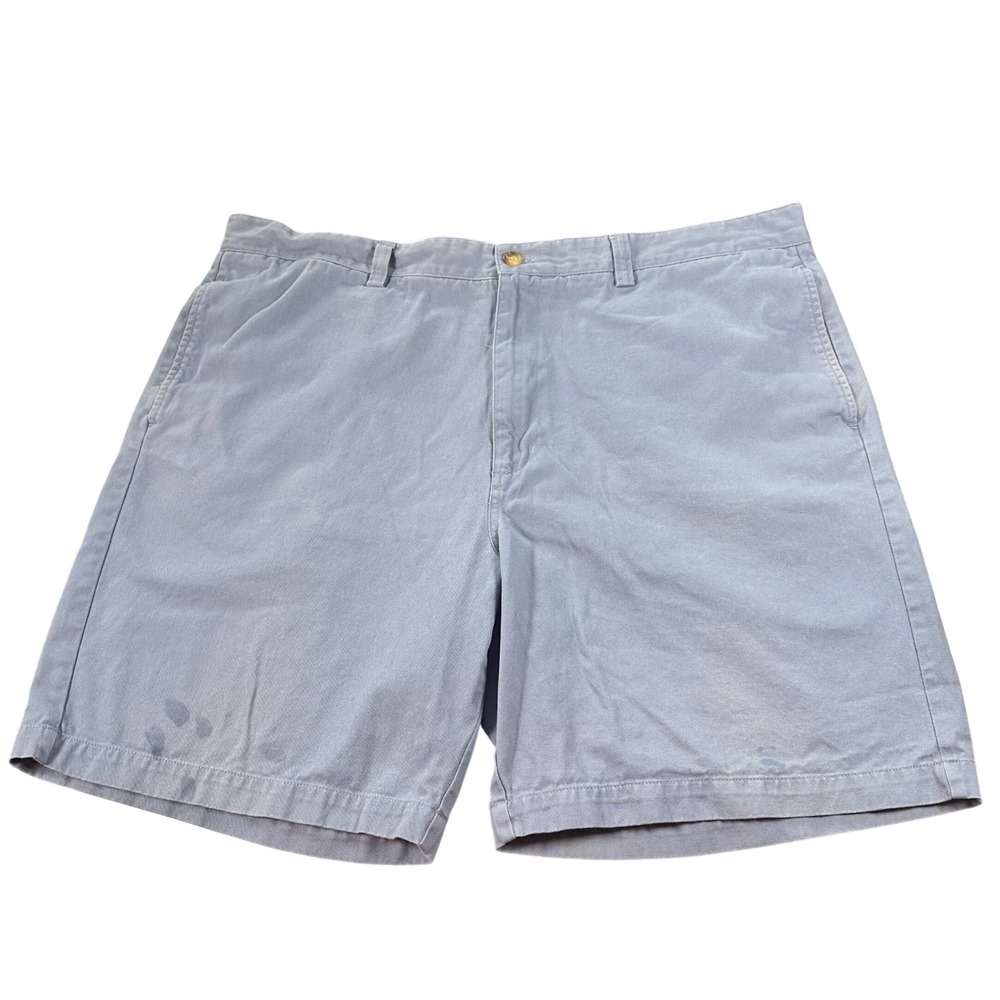 Chaps Shorts Mens 42 Blue Chino Flat Front Cotton Twill Casual 80154 C29741